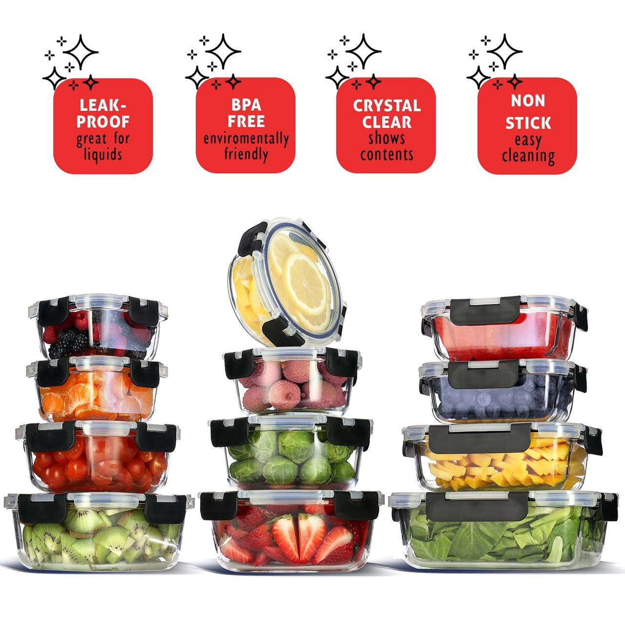 Magic Mill 24-piece glass storage set