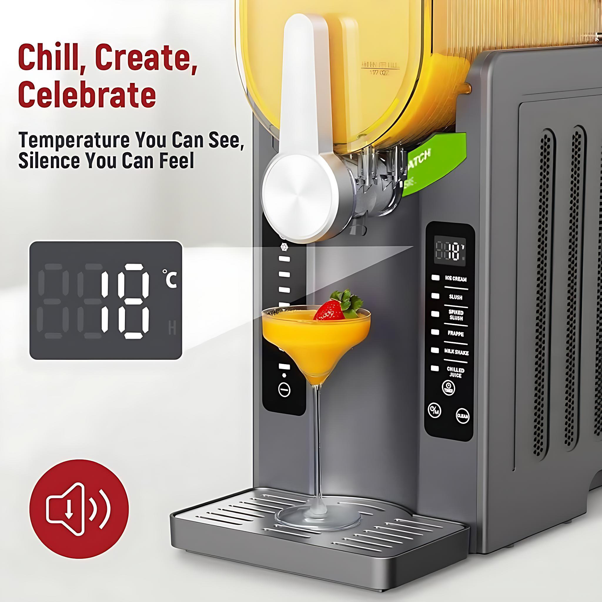 DSP KJ3085 Slushy Maker, Frozen Drinks, Slushie, Ice Cream Maker