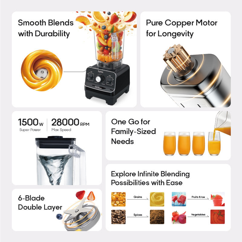 SYINIX 2in1 MEGA CRUSHER BLENDER - SBL15U1