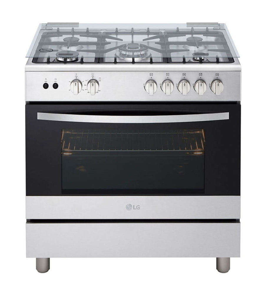LG FA415RMA Gas Cooker, 5 Cook Zones, Removable Door Glass