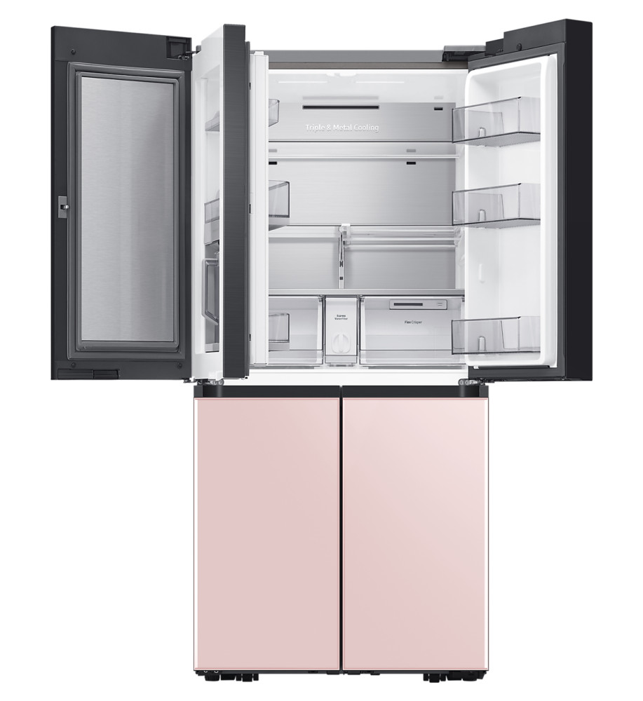 SAMSUNG BESPOKE French Door Refrigerators with Customizable Design RF71A967532 -UT  ( 4 Doors ) Pink