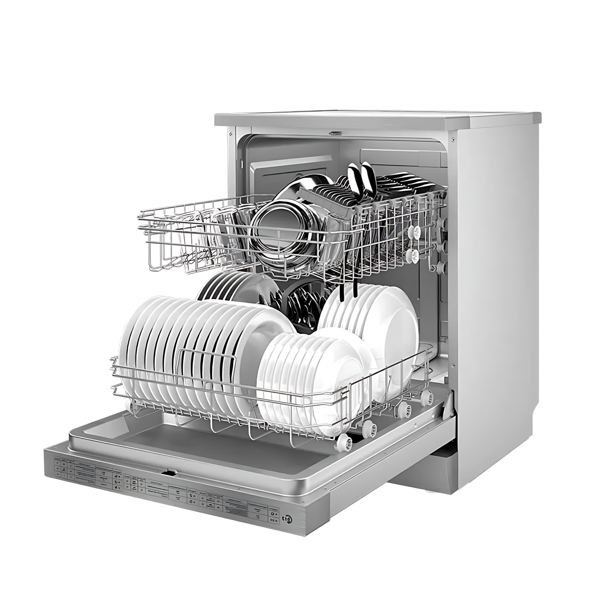 Midea WQP12-5203 12 Place full board free standing Dishwasher & HYGIENIC RINSING