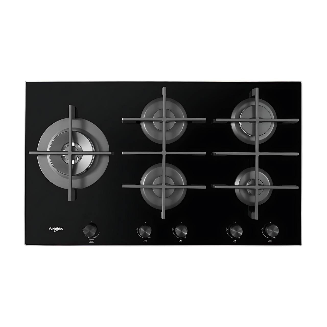 Whirlpool 90cm Built in 5 Burner Gas Hob  - GOWL958NB W Collection, Black
