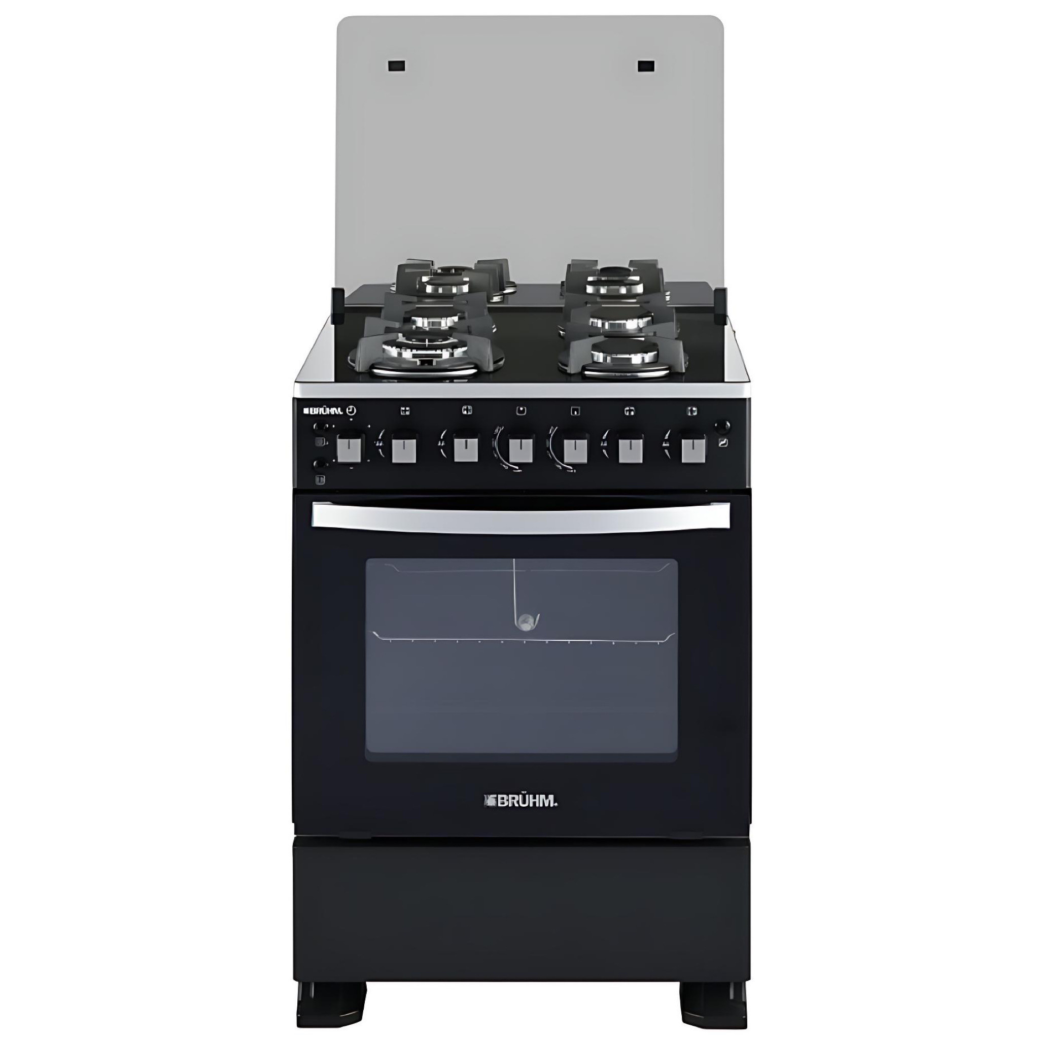BRUHM Black Series 4-Burner Gas Cooker With Grill | BGC-6640IG