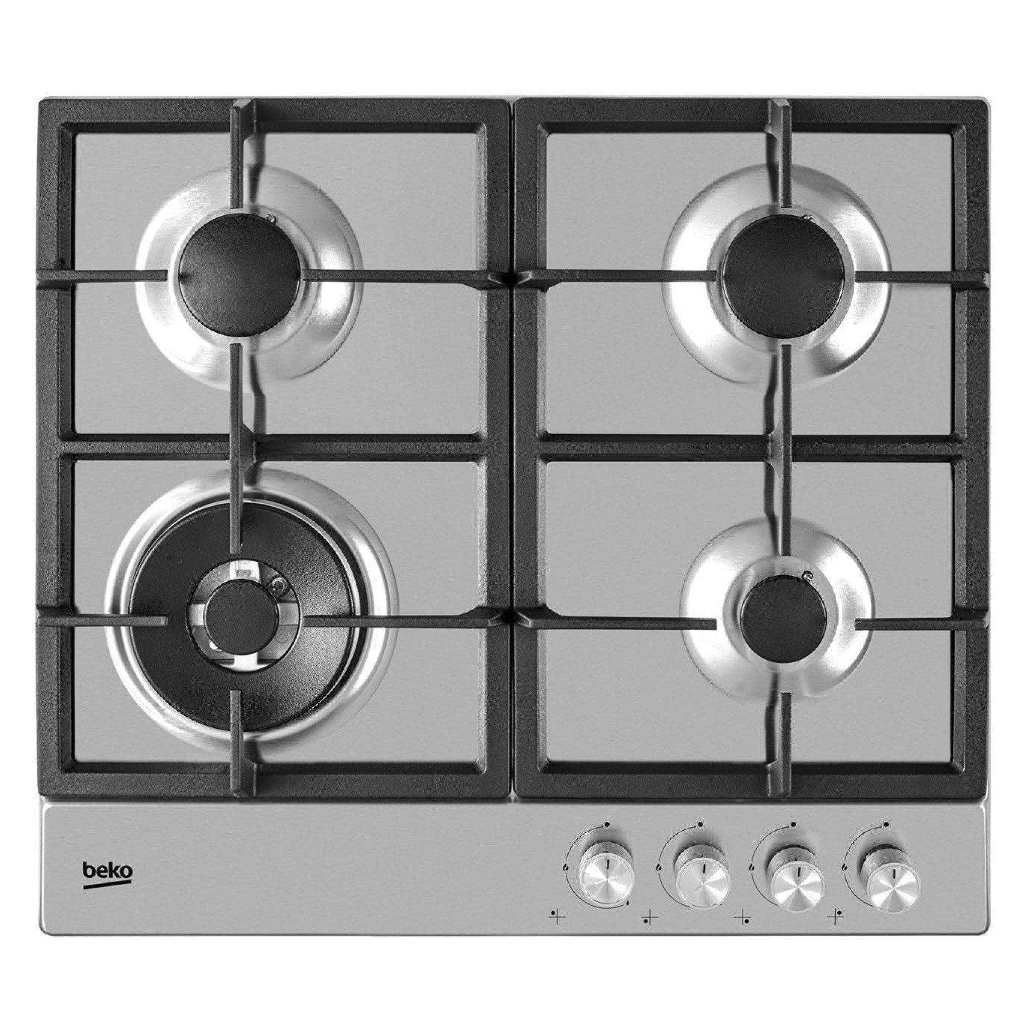 BEKO 60CM BUILT-IN HOB - GAS COOKER - HQAW 64225 SX - STAINLESS STEEL