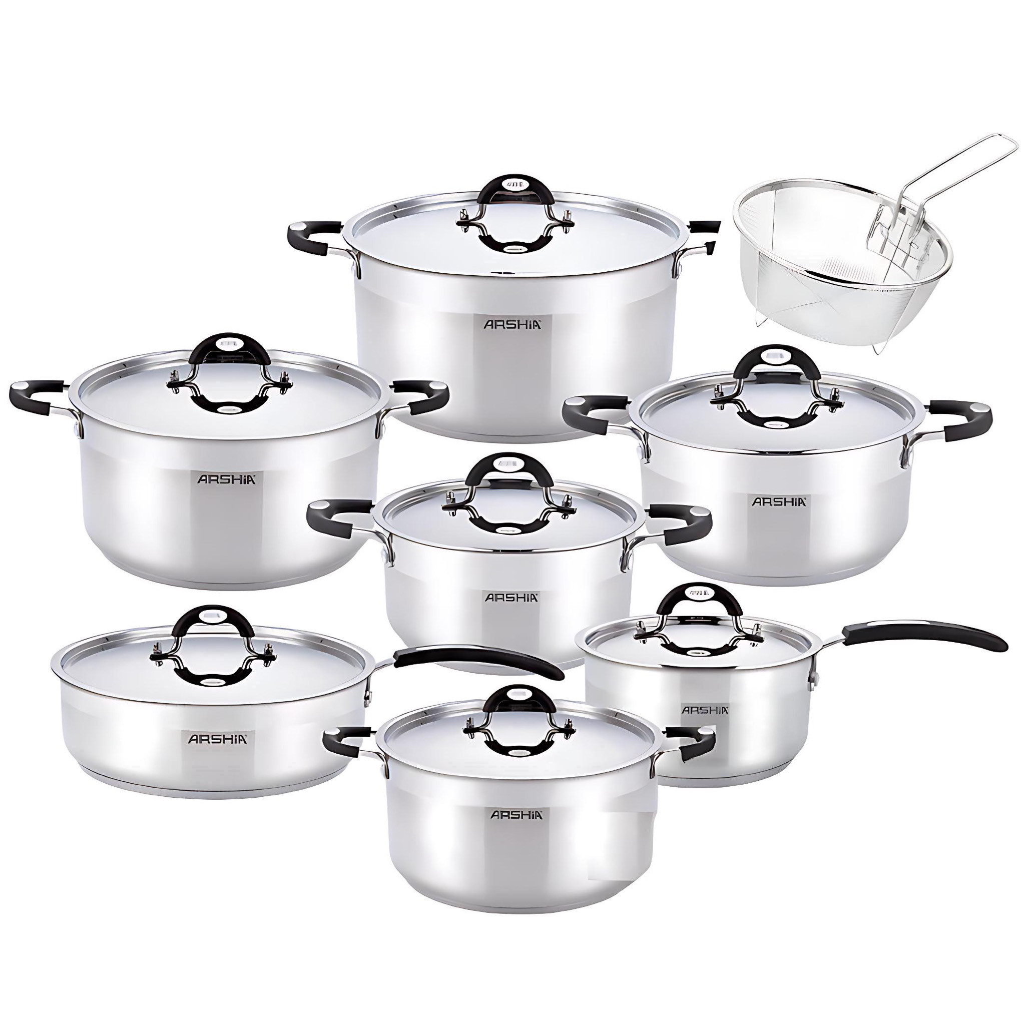 ARSHIA 12-piece stainless steel cookware set | SS478-3319