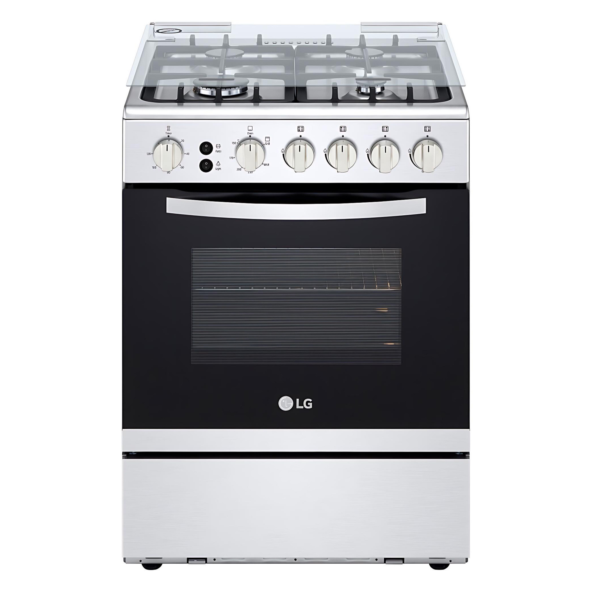 LG 4 Burner 60CM Gas Cooker | Total Safety | Combined Heating System | Rotisserie
