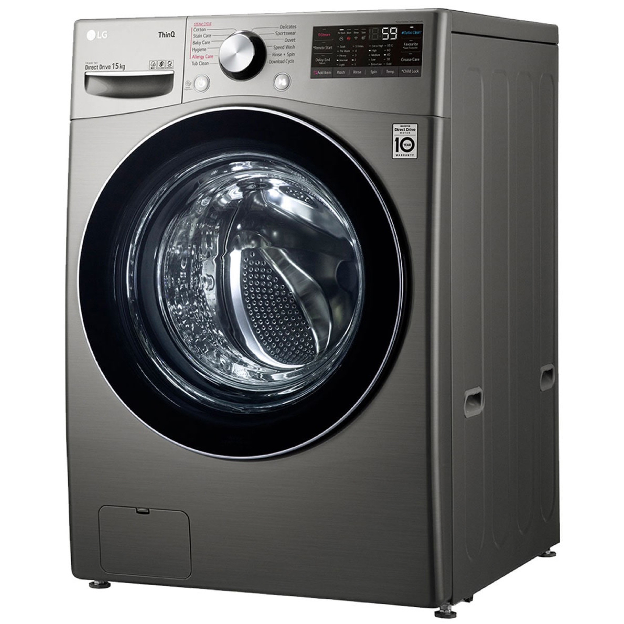 LG 15KG Front Load Washer | AI DD™ | ThinQ™ | TurboWash™ LG 15kg Washing Machine F0L9DYP2S