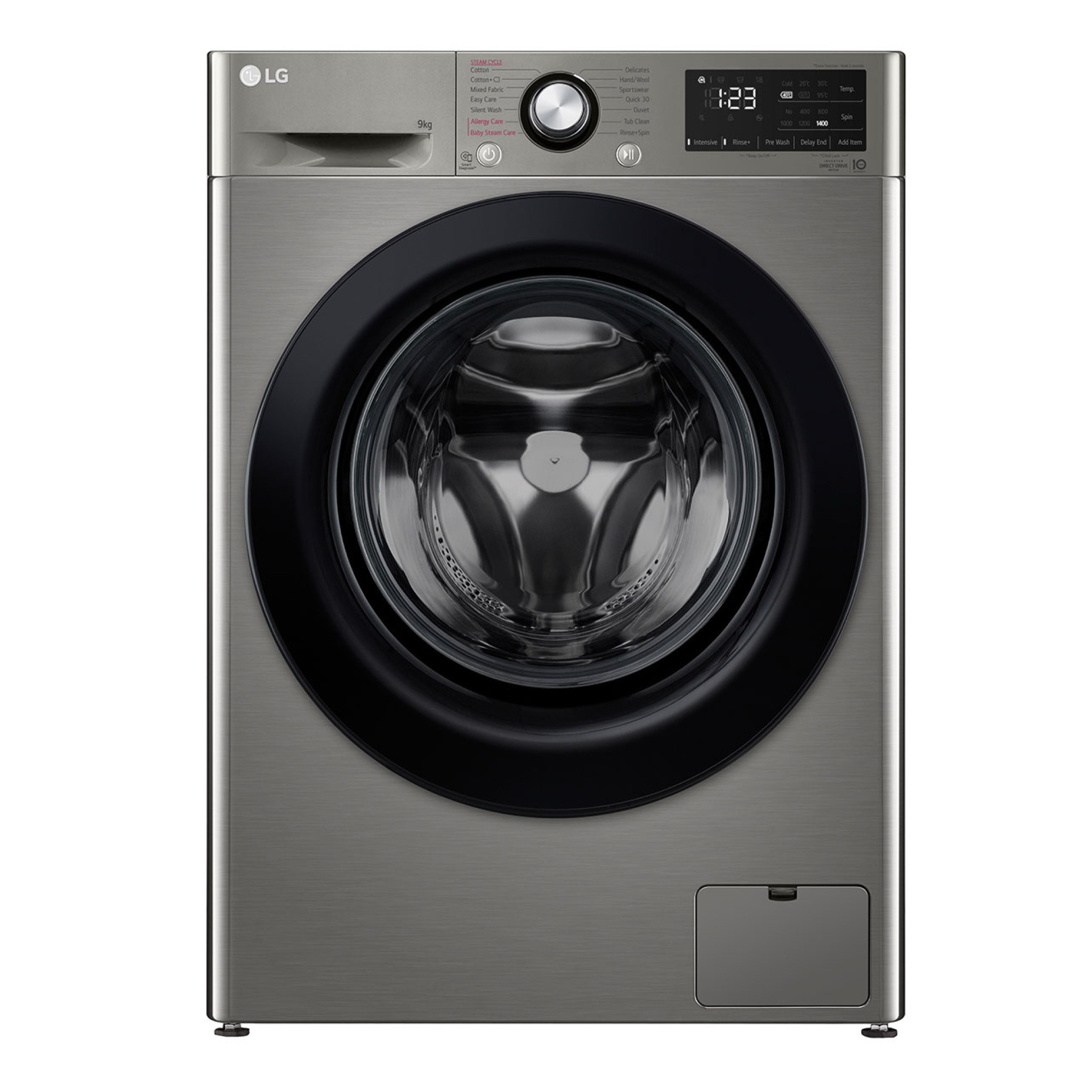 LG 9kg Front Load Washer with AI DD™ and Steam Technology | F4R3VYG6P
