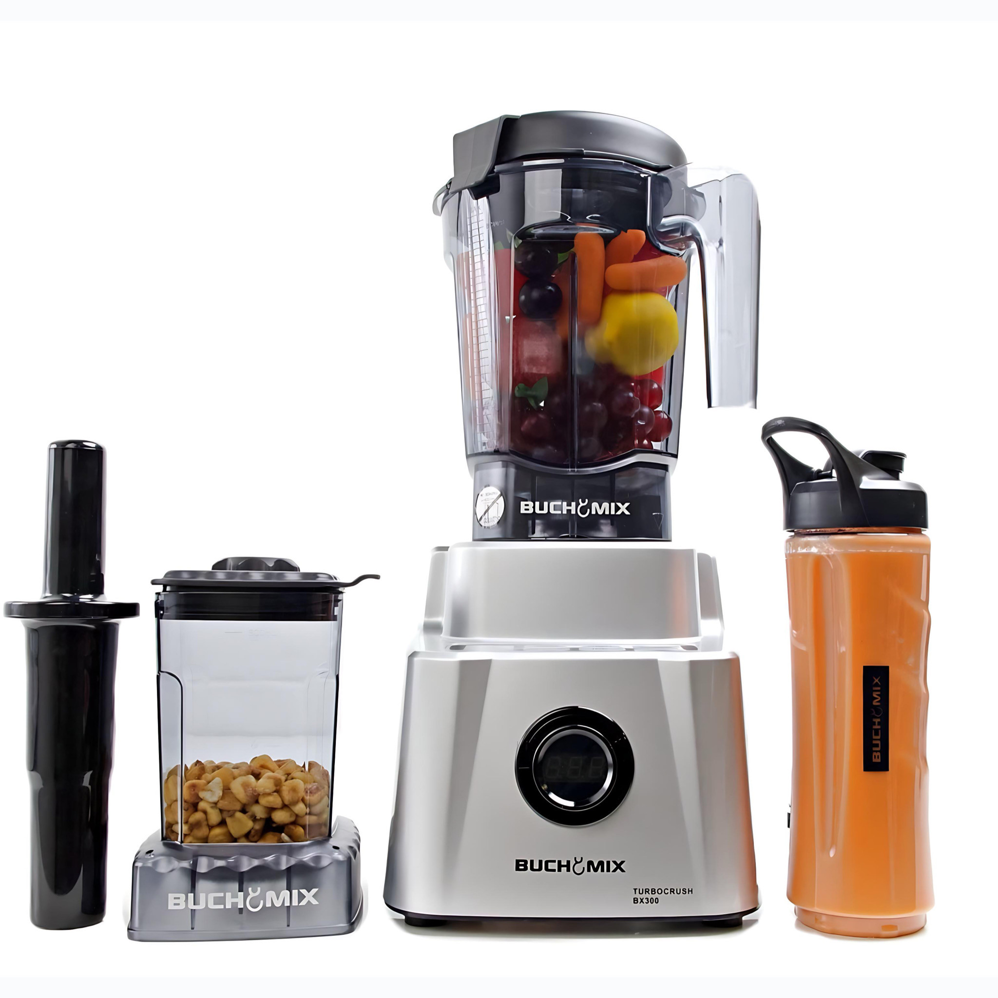 Buchymix 2L Turbocrush 3 in 1 High Performance Blender With Digital Presets - BX300 - Silver