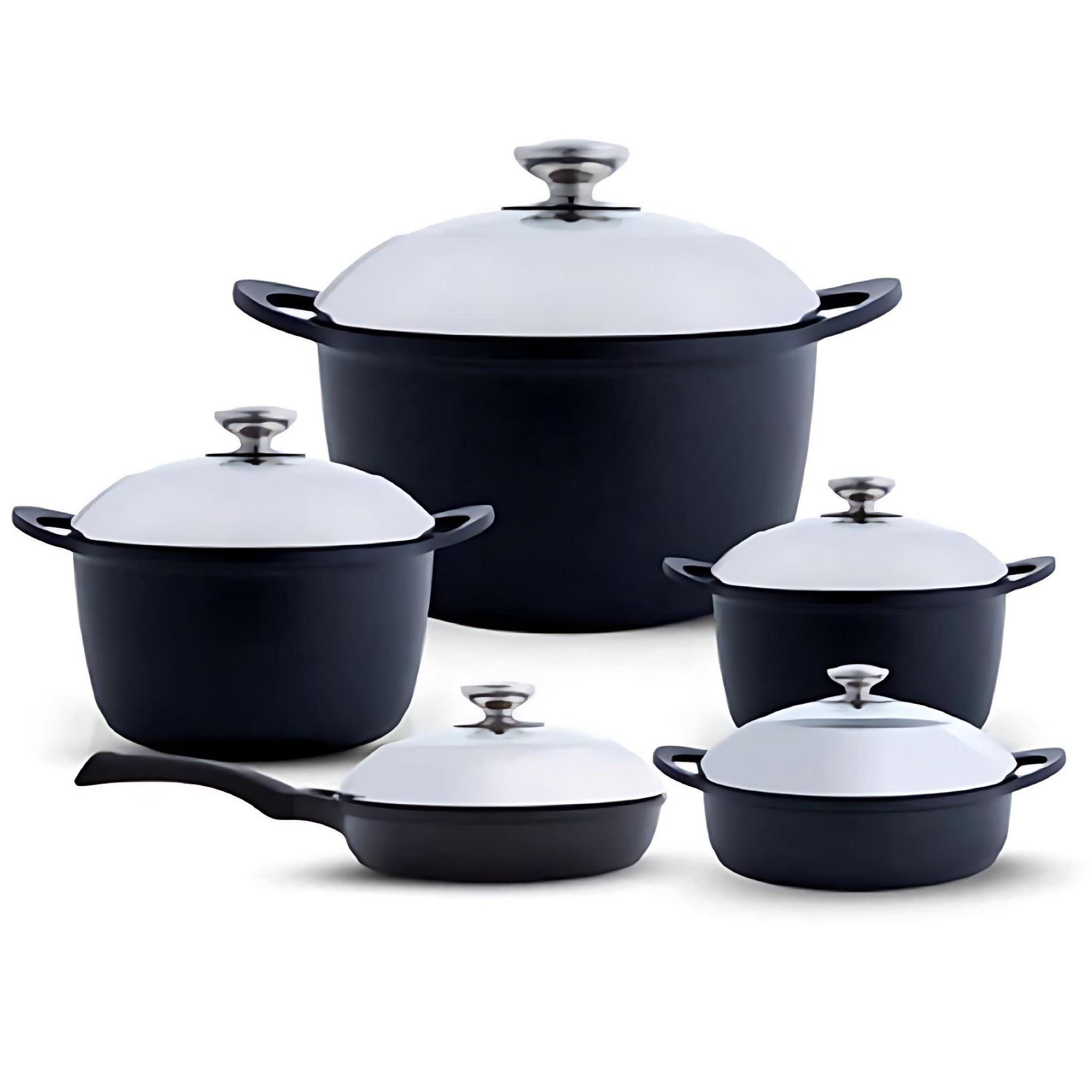 ARSHIA Premium 10-Piece Cookware Set with free 2 silicone utensil set and apron | CO498-3014