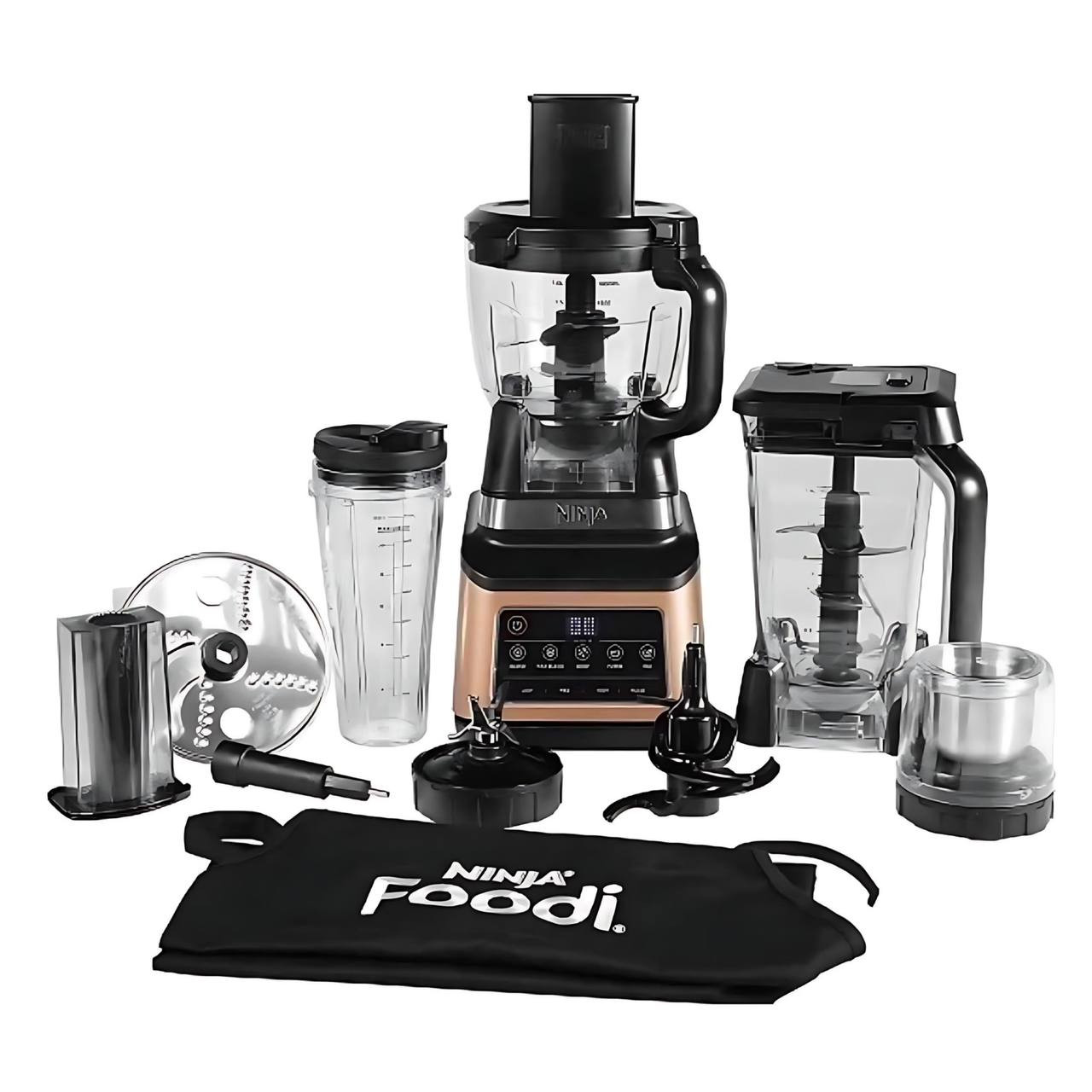 Ninja 3-in-1 LIMITED EDITION COPPER MODEL Food Processor with Auto-iQ  Blender - INCLUDES COFFEE, SPICE GRINDER + APRON- BN800UKDBCP