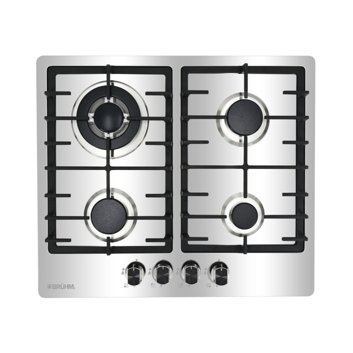 BRUHM 60X60 stainless steel built in gas cooker | BGH-6640FI