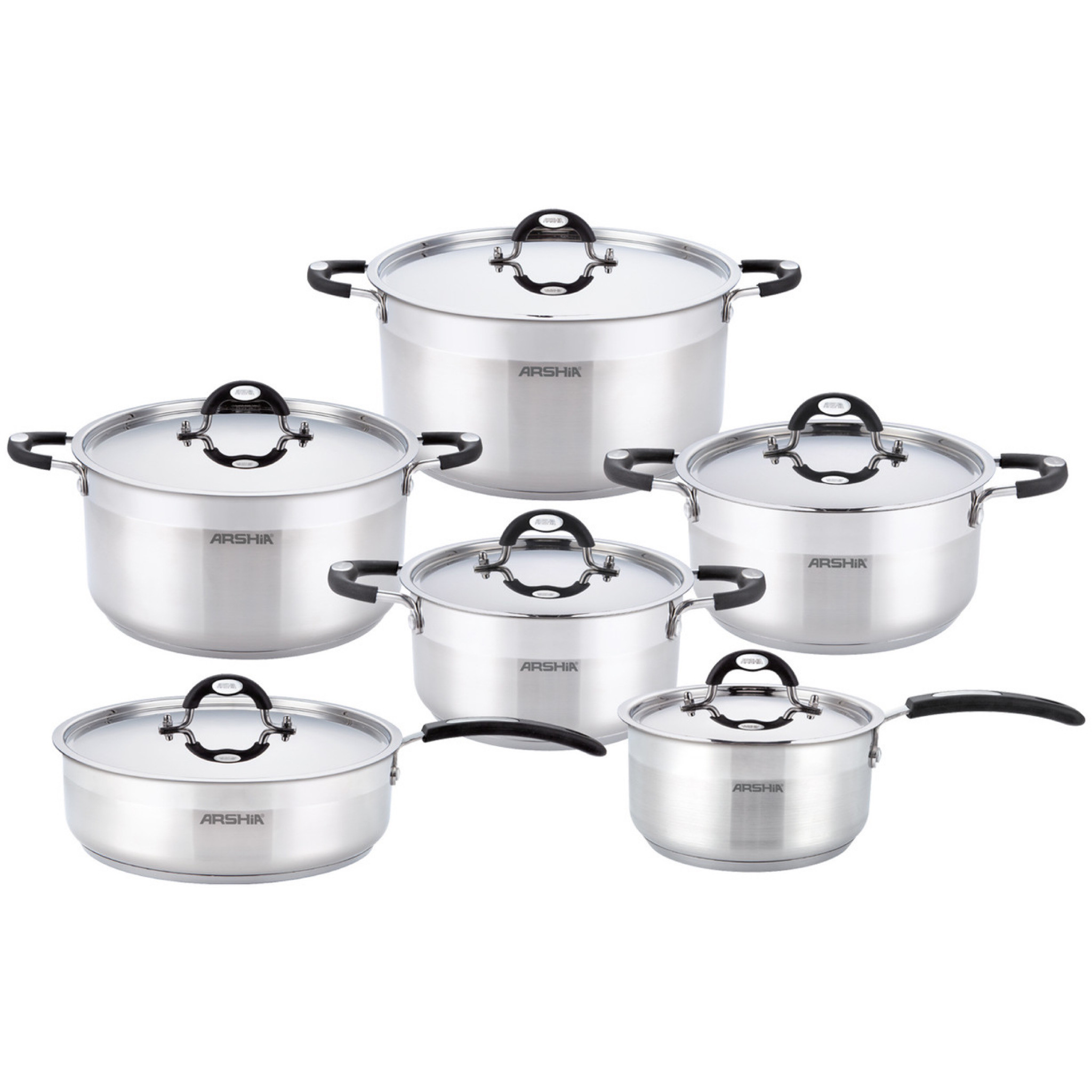 ARSHIA 12-piece stainless steel cookware set | SS478-3319