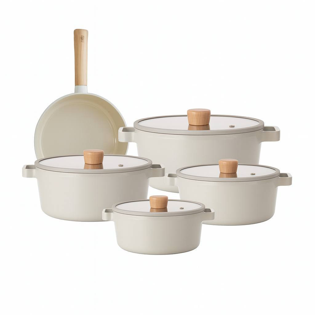 FIKA 9-piece nonstick ceramic cookware set