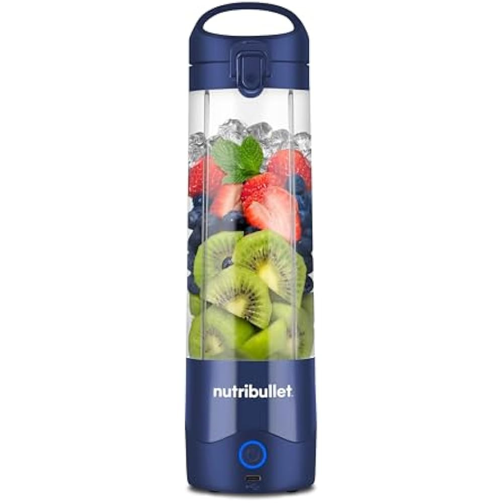 nutribullet Portable Blender, Cordless, Personal Blender, USB-C Rechargeable, Navy Blue