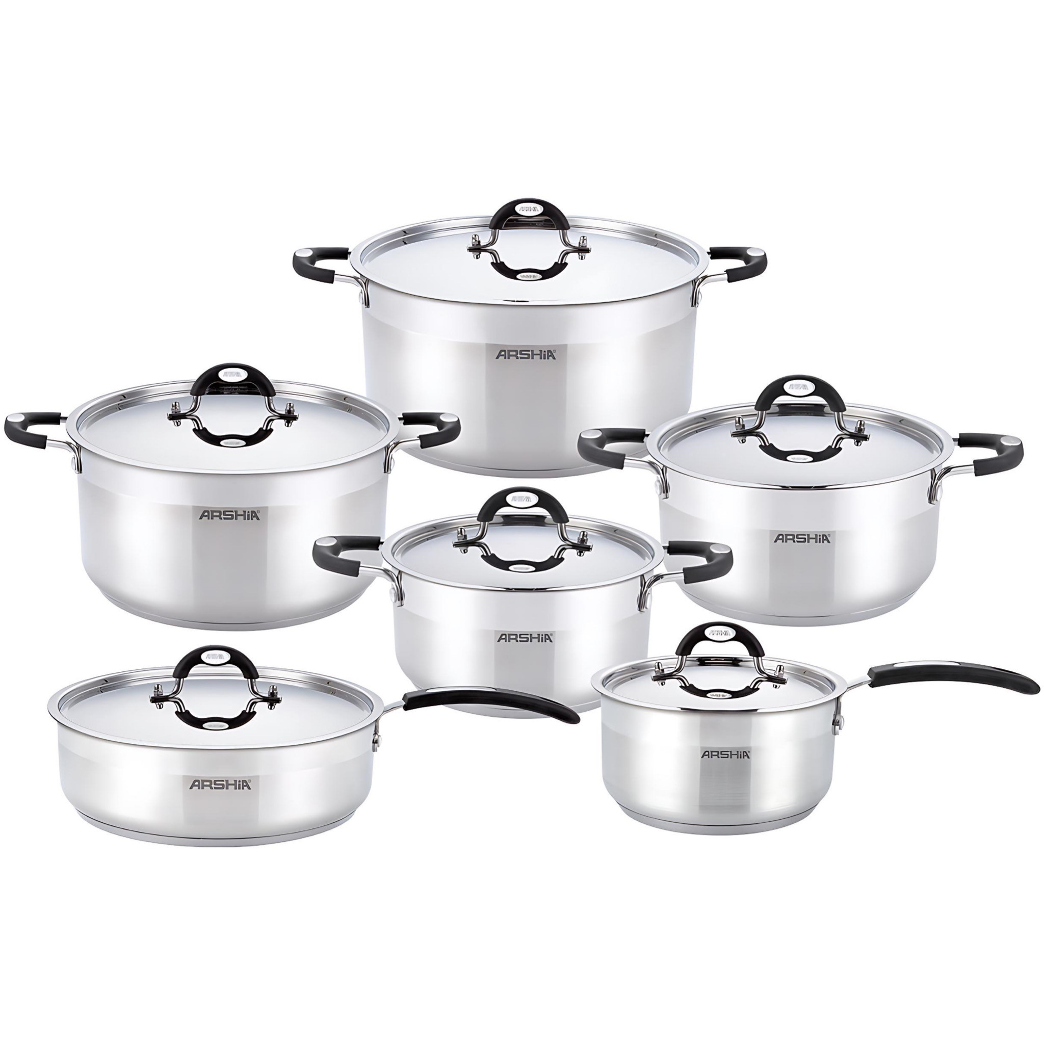 ARSHIA 12-piece stainless steel cookware set | SS478-3319